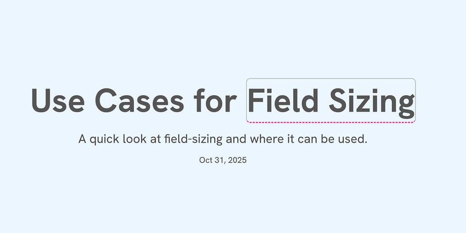 Применение свойства Field Sizing