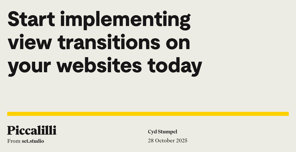 Начните внедрять View Transitions на своих сайтах уже сегодня